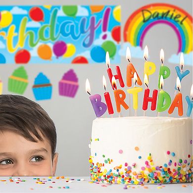 Rainbow Birthday Wipe Off Learning Set