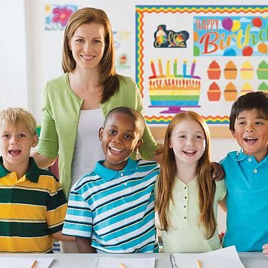 Rainbow Birthday Wipe Off Learning Set