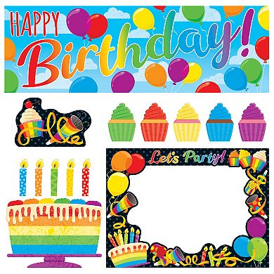 Rainbow Birthday Wipe Off Learning Set