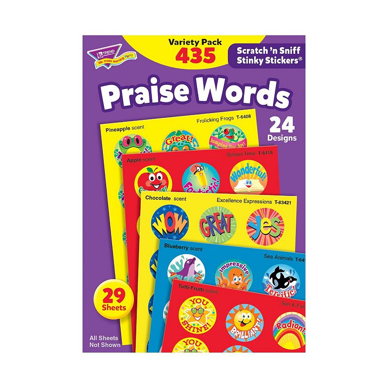 Praise Words 435-Piece Stinky Stickers Variety Pack, Multicolor