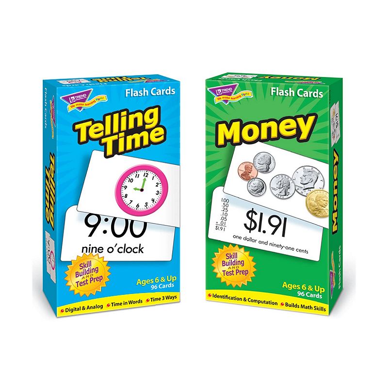 Time and Money Skill Drill Flashcards Assortment, Multicolor
