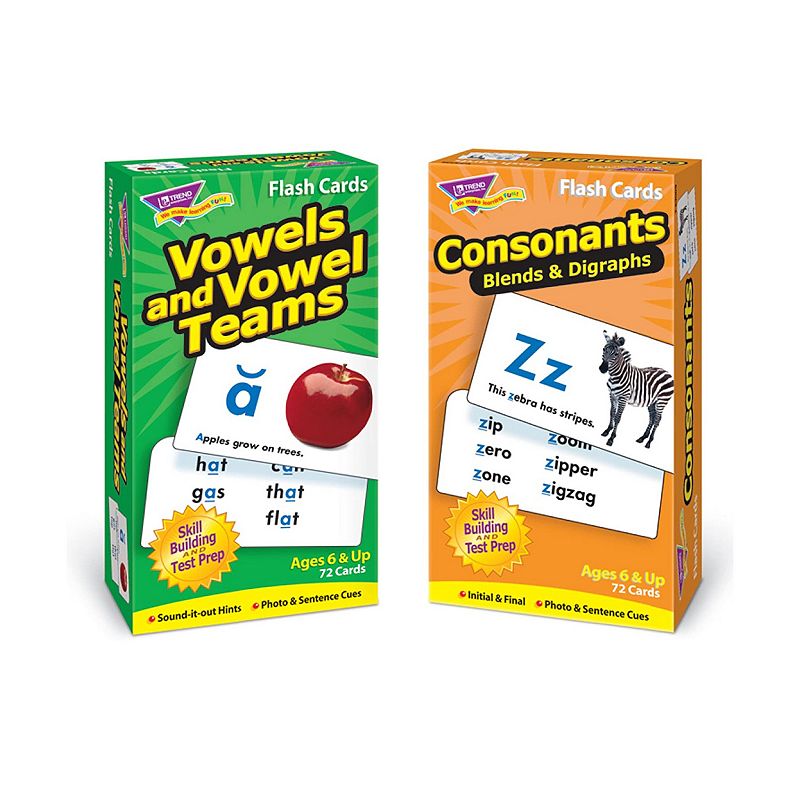 Vowels and Consonants Skill Drill Flashcards Assortment, Multicolor