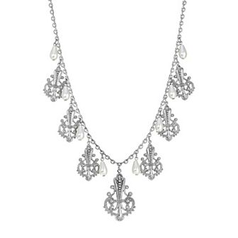 1928 Faux Pearl Drops Necklace