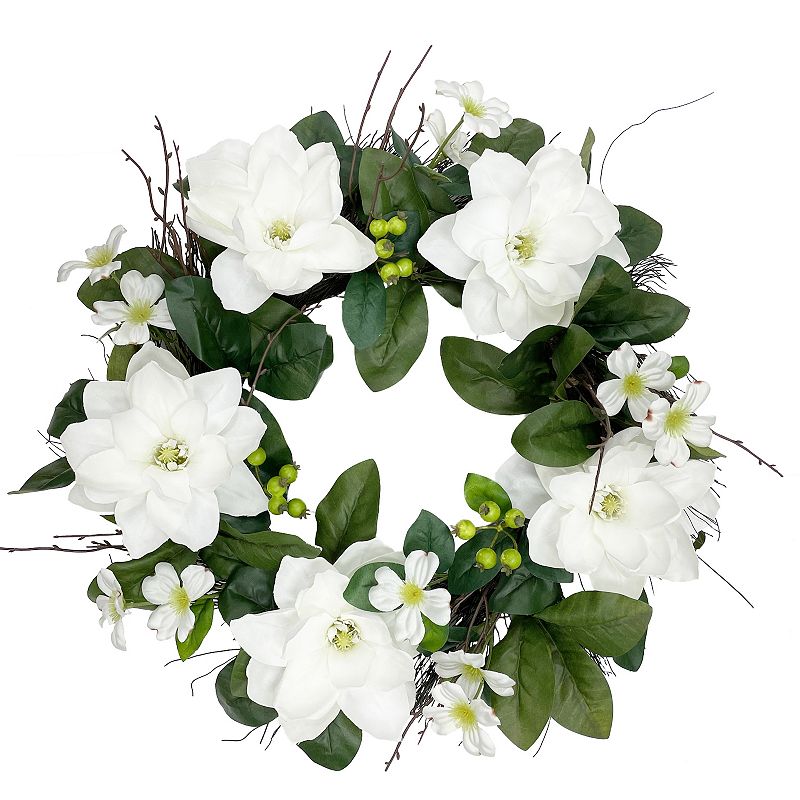 Sonoma Goods For Life Artificial White Floral Wreath, Multicolor