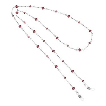 1928 Silver Tone Amethyst Purple Eyeglass Holder