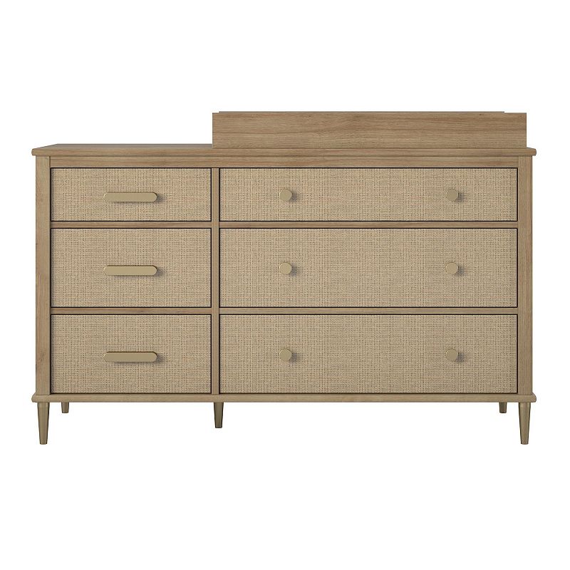 Little Seeds Shiloh Wide 6 Drawer Convertible Dresser & Changing Table, Bei