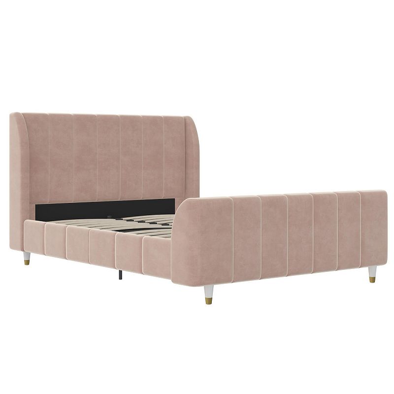 Little Seeds Valentina Upholstered Bed  Full  Pink