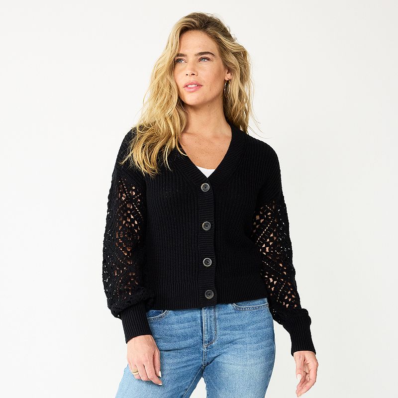 28237562 Womens Sonoma Goods For Life Button-Front Cardigan sku 28237562