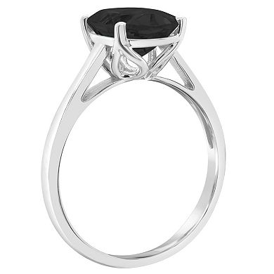 Alyson Layne Sterling Silver Oval Onyx Ring
