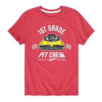 Boys 8-20 Hot Wheels Pit Crew 1st Grade Graphic Tee