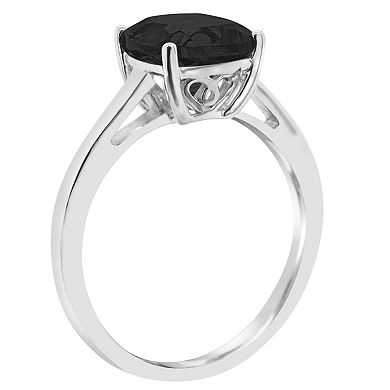 Alyson Layne Sterling Silver Cushion Onyx Ring