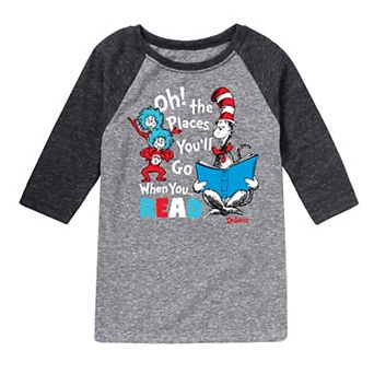 Boys 8-20 Dr. Seuss When You Read Raglan Graphic Tee