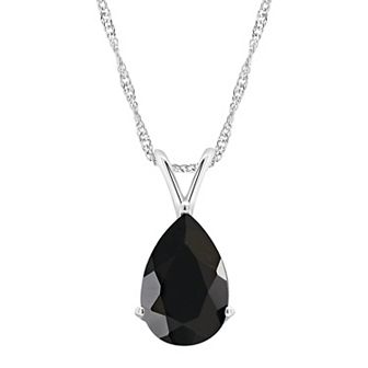Alyson Layne Sterling Silver Onyx Pendant Necklace