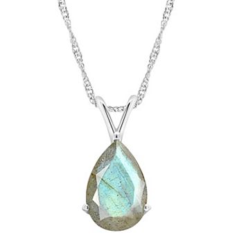 Alyson Layne Sterling Silver Labradorite Pendant Necklace