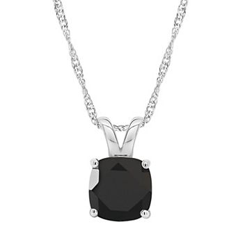 Alyson Layne Sterling Silver Onyx Pendant Necklace