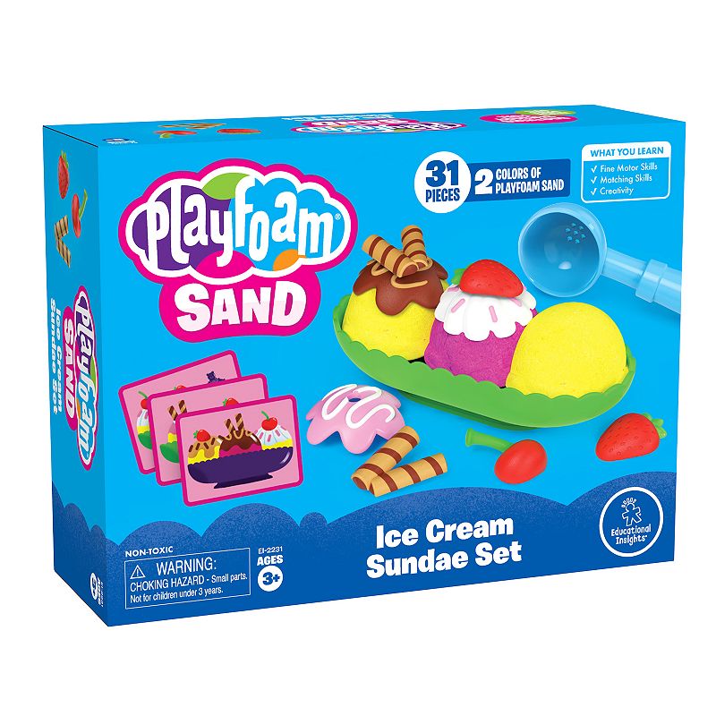 Educational Insights Playfoam Sand Ice Cream Sundae Set, Multicolor