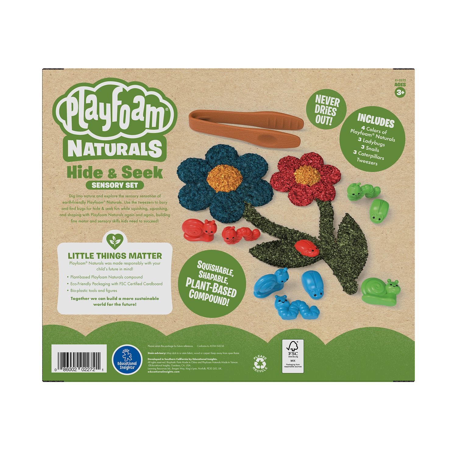 Learning Resources Playfoam Combo 8-Pack, giochi sensoriali, composto giocattolo da modellare, fidget giocattoli, regali per bambini di 3-5 anni, bambini e bambine