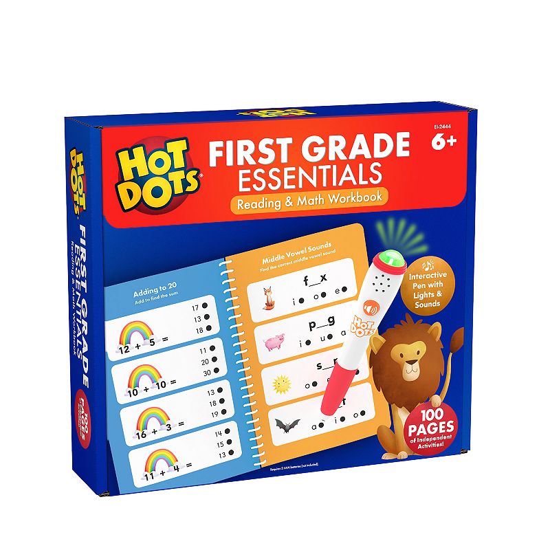 Educational Insights Hot Dots First Grade Essentials Reading & Math Workboo