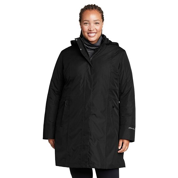 Plus Size Eddie Bauer Girl on the Go Insulated Trench Coat