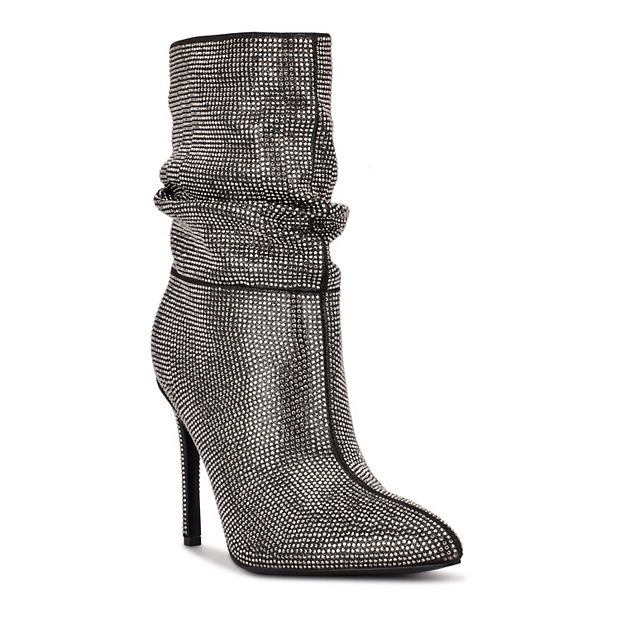 Rhinestone hot sale slouch boots