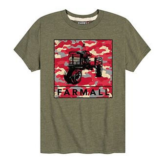 Boys 8-20 Case IH Camo Farmall Tractor Graphic Tee