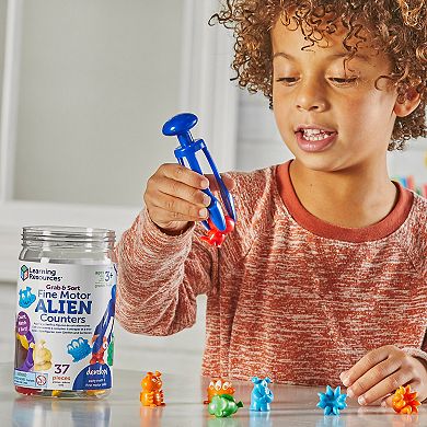 Learning Resources Grab & Sort Fine Motor Alien Counters