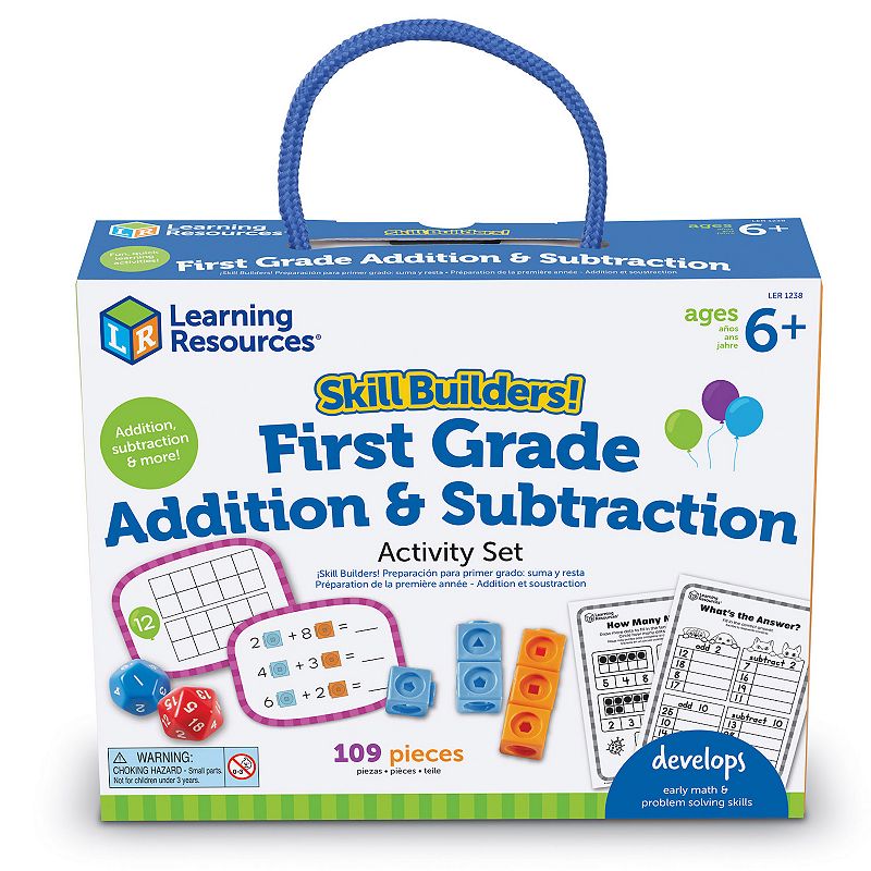 Learning Resources Skill Builders! 1st Grade Addition & Subtraction, Multic