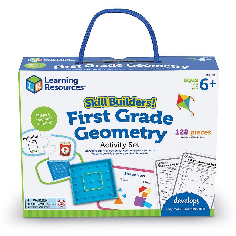 Learning Resources Skill Builders! 1st Grade Geometric Shapes, Multicolor