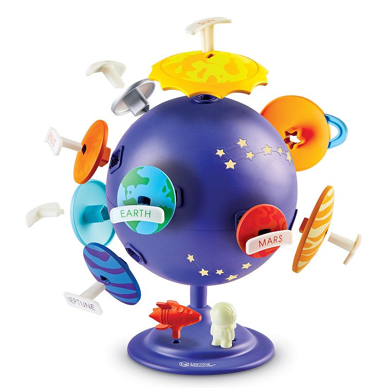 Learning Resources Solar System Glow-in-the-Dark Puzzle Globe, Multicolor