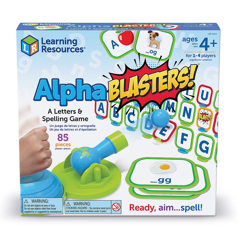 Learning Resources Alphablasters! Letter & Spelling Game, Multicolor