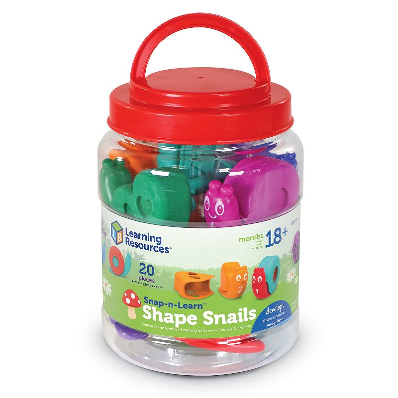 Learning Resources Snap-N-Learn Shape Snails, Multicolor