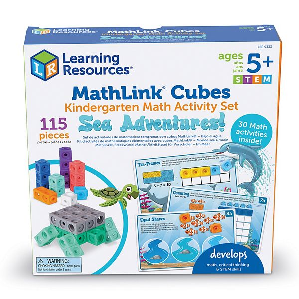 Learning Resources MathLink Cubes Kindergarten Math Activity Set: Sea ...