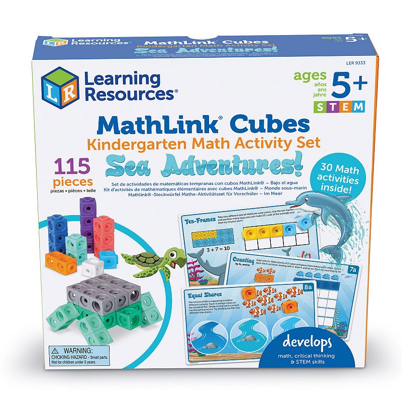 Learning Resources MathLink Cubes Kindergarten Math Activity Set: Sea Adven