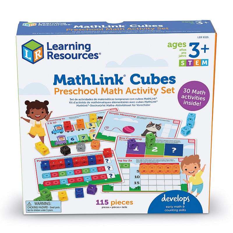 Learning Resources MathLink Cubes Preschool Math Activity Set, Multicolor