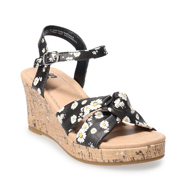 Kohls black wedge sandals hot sale