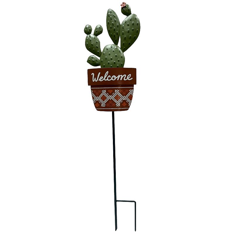 Sonoma Goods For Life Welcome Cactus Garden Stake, Multicolor