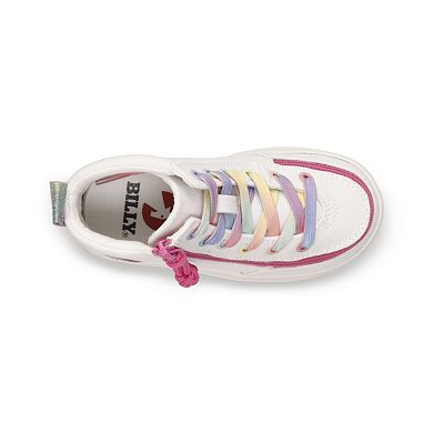 BILLY Footwear Toddler White Rainbow High-Top Sneakers