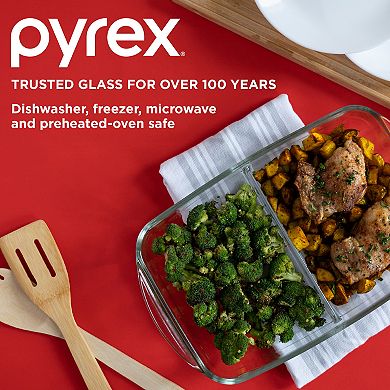 Pyrex 8” x 12” Divided Glass Baking Dish