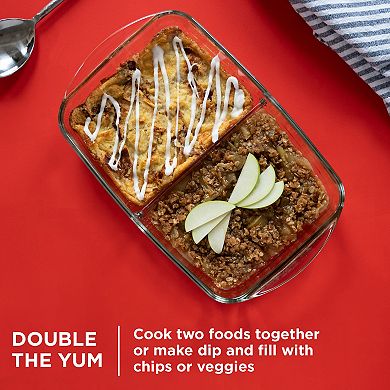 Pyrex 8” x 12” Divided Glass Baking Dish