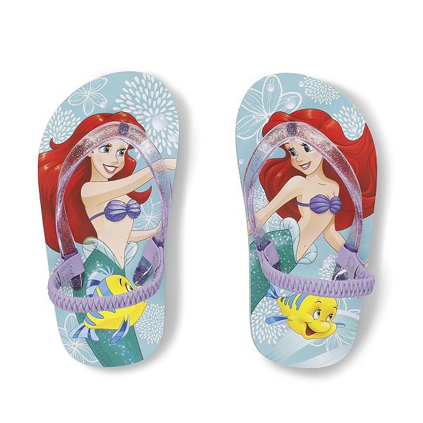 Disney's The Little Mermaid Toddler Girl Ariel Thong Flip Flops