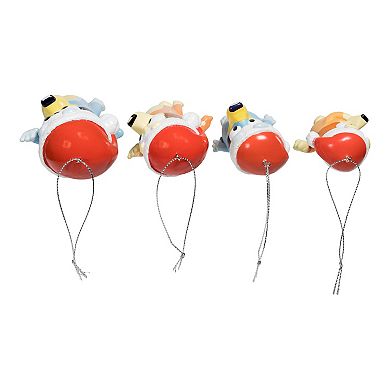 Kurt Adler Bluey and Family Christmas Ornament 4-piece Set