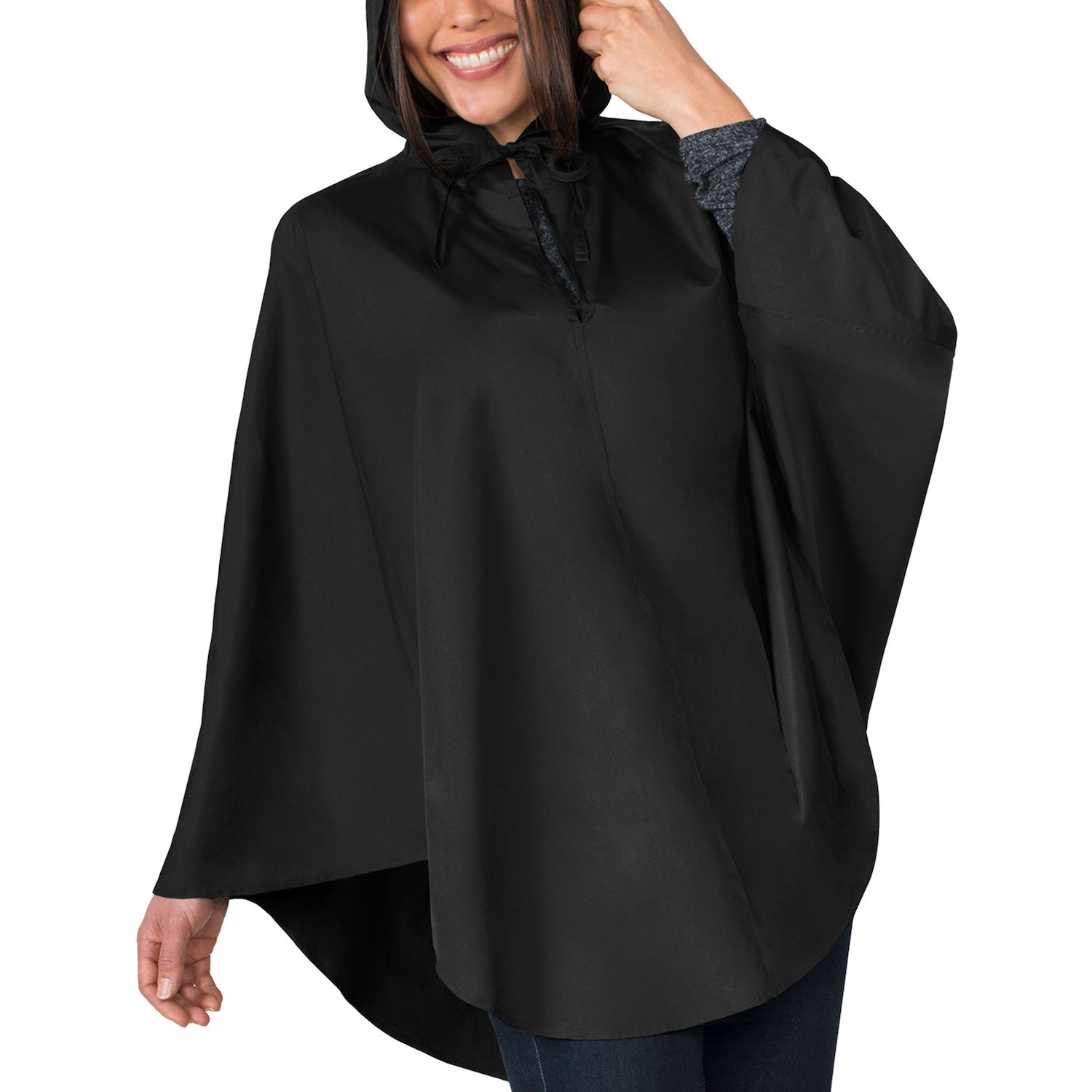 Women Poncho Cloak - Shark Prints Hooded Cape Coat