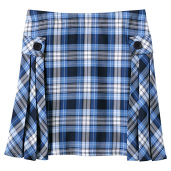Girls 7-20 Plus Size Lands' End School Uniform Pleated Plaid Skort