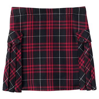 Girls 7-20 Plus Size Lands' End School Uniform Pleated Plaid Skort