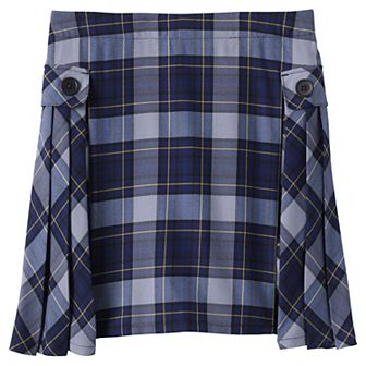 Girls 7-20 Slim Lands' End School Uniform Pleated Plaid Skort