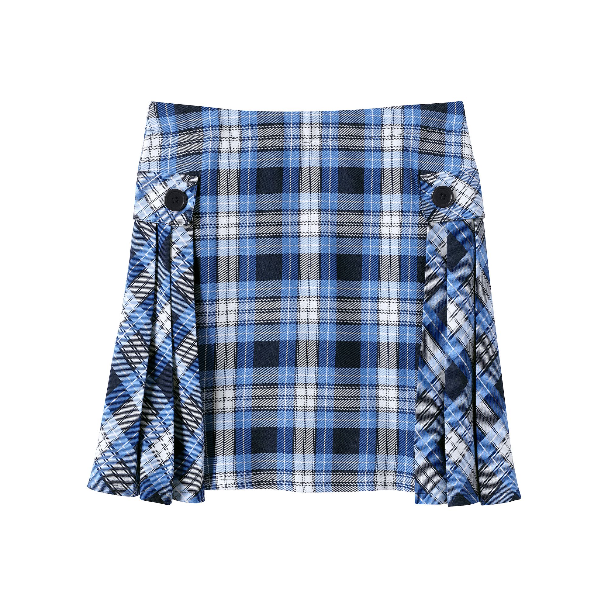 Girls 7-20 Slim Lands End School Uniform Pleated Plaid Skort, Girls, Size