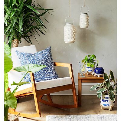 Sonoma Goods For Life Large Ceramic Solar LED White Lantern