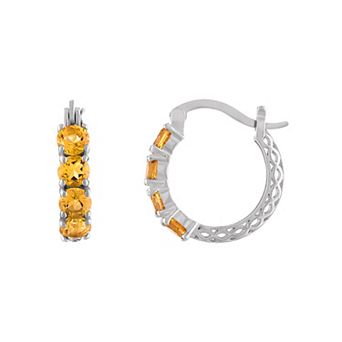 Designs by Gioelli Sterling Silver Filigree Hoop Earrings