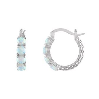 Designs by Gioelli Sterling Silver Filigree Hoop Earrings