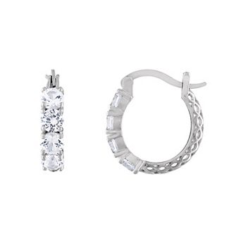 Designs by Gioelli Sterling Silver Filigree Hoop Earrings